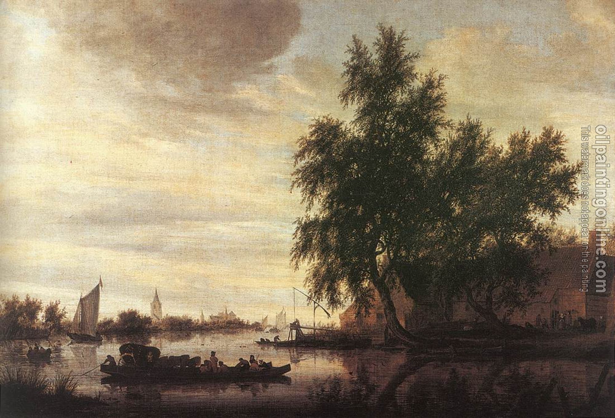 Ruysdael, Salomon van - The Ferry Boat